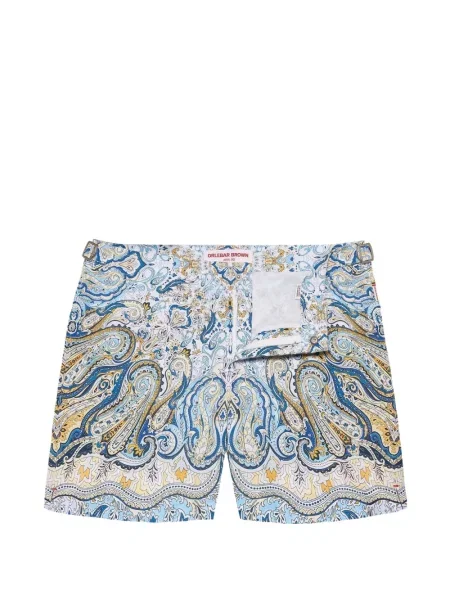 Slip de baie Orlebar Brown cu imagine cu model paisley alb