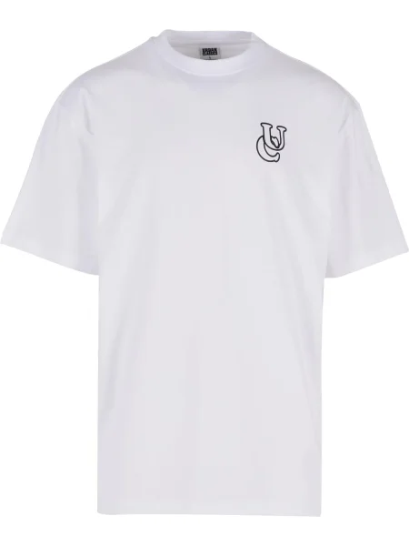 Urban Classics Tricou Shiny negru alb
