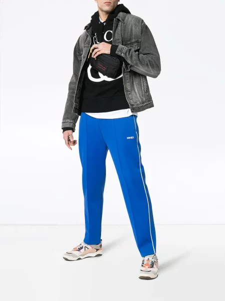 Pantaloni Kenzo alergare albastru