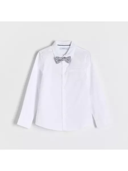 Reserved Elegantní košile s motýlkem bílá