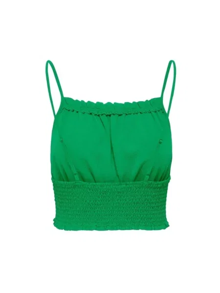 Lniany top Only zielony
