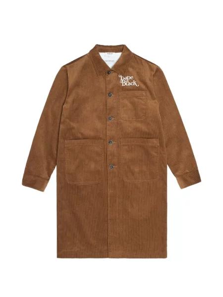 Kordbársony kabát A Bathing Ape® autogrammal barna