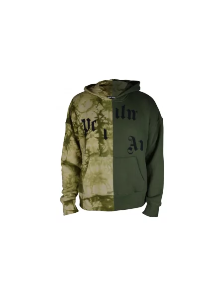 Bluza z kapturem Palm Angels z kapturem z logo zielona