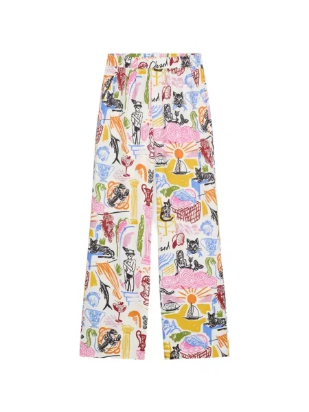 Pantaloni Closed cu imagine alb