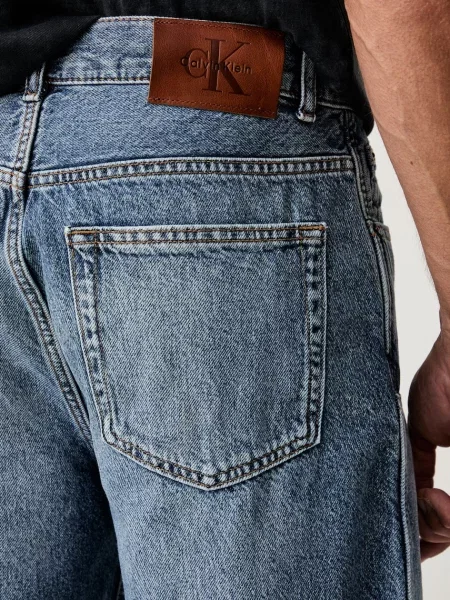 Calvin Klein Jeans къс панталон carpenter мъжки от деним синьо