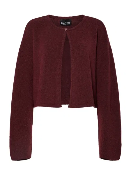PIECES Geacă tricotată PCMARCELLO vin roșu