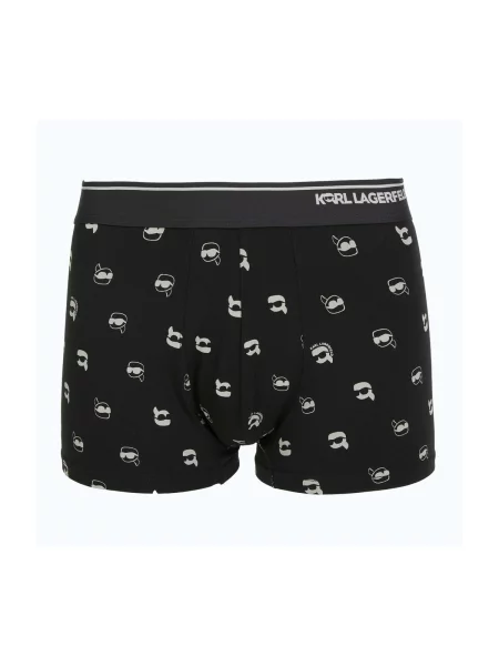 Karl Lagerfeld Boxerky Ikon sivobéžová šedobiela čierna