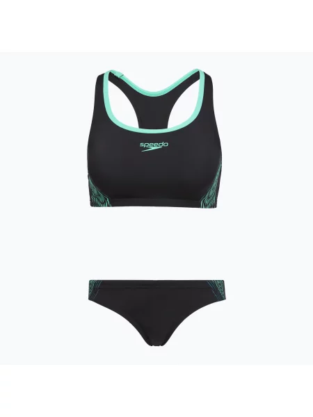 Дамски бански костюм от две части Speedo Placement Bikini arctic glass синьо