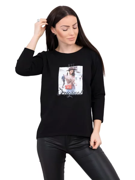 Halenka s potiskem Original black černá