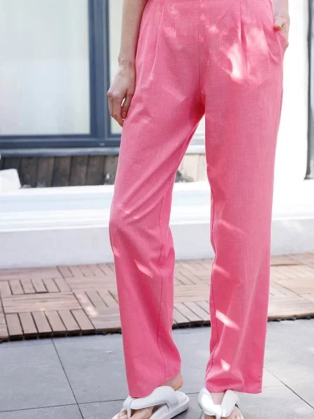 Женские брюки рожеві