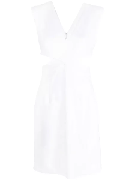 Rochie Genny fără mâneci alb