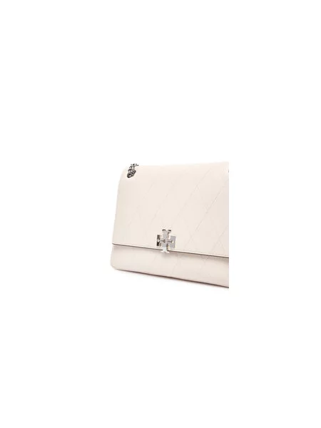 Ročna torba Tory Burch Charlie Quilted Shoulder Bag bež
