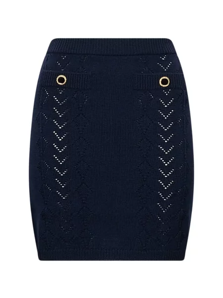 Fusta mini Alessandra Rich tricotate albastru