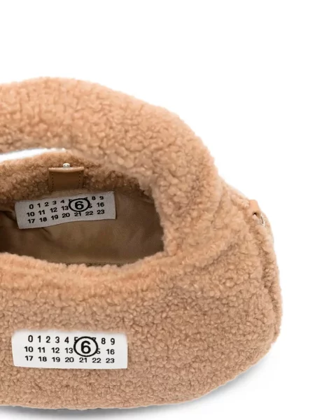 Dětska shopper kabelka Mm6 Maison Margiela hnědá