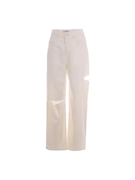 Szerokie jeansy Icon Denim białe