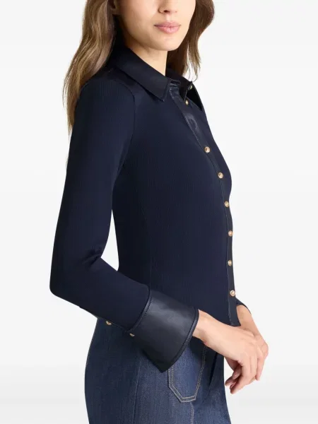 Kołnierzykowy bluzka Cinq A Sept niebieska