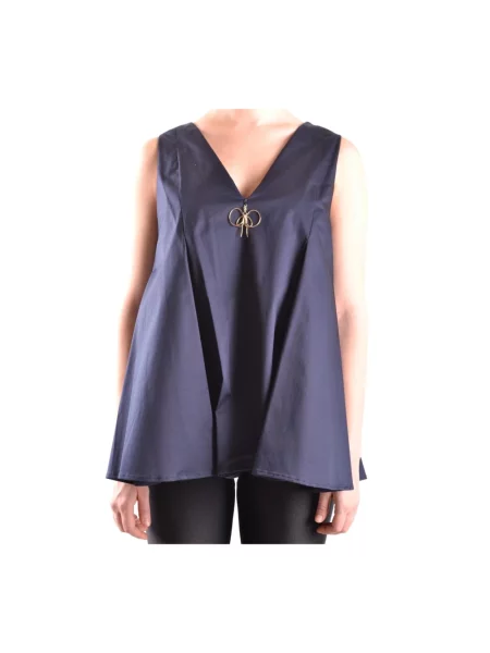 Top Elisabetta Franchi z kokardką bez rękawów czarny