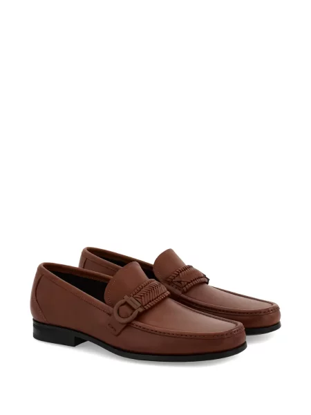 Pantofi loafer Ferragamo țesuți maro