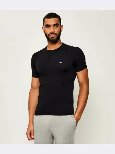 Emporio Armani Underwear Tricou Fitted Fit negru