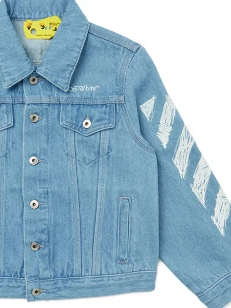 Dětska džínová bunda Off-white bílá