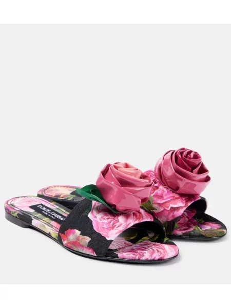 Sandale Dolce&gabbana cu model floral negru