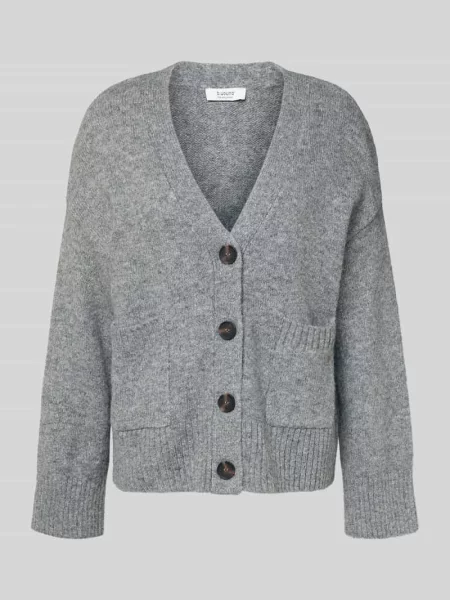 Kurtka z dzianiny o kroju oversized z listwą guzikową model ‘OTTI’ B.young