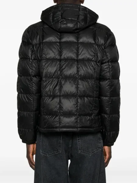 Jachetă matlasată Stüssy cu glugă negru
