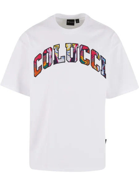 Colucci Póló College Logo kék / sárga / rózsaszín / piros fehér