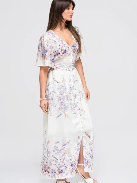 Rochie maxi Edoti cu model floral