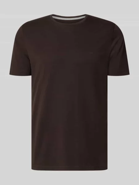 T-shirt z okrągłym dekoltem i wyhaftowanym logo Fynch-hatton