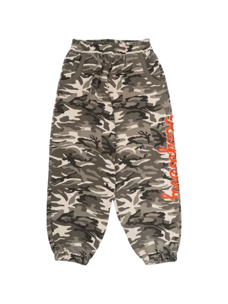 Pantaloni Gv Gallery cu broderie alergare verde