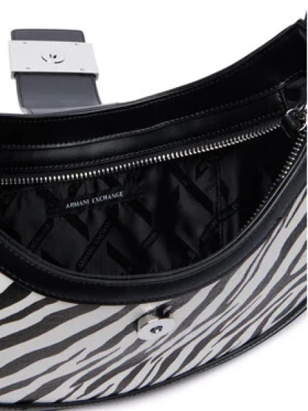 Armani Exchange mala torba hobo za žene od imitacije kože crna