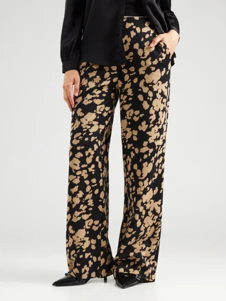 ICHI Pantaloni IHKATE maro deschis negru