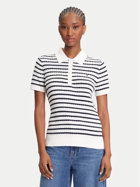 Tommy Hilfiger Пуловер Fine Екрю бяло