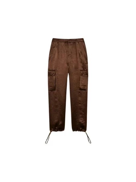 Spodnie cargo Twinset brązowe