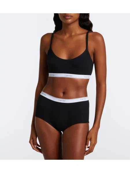 Sutien bralette Calvin Klein Collection tricotate negru