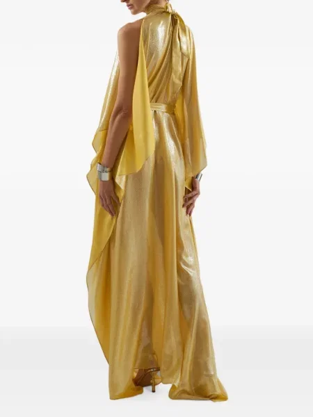 Cu centură rochie maxi Taller Marmo galben
