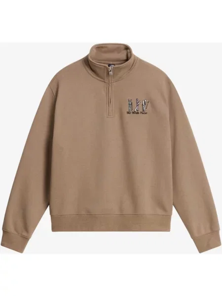 Bluza The North Face Ski Embroidery Relaxed Graphic Quarter Zip XS beżowy