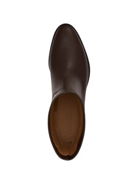 Δερμάτινα μποτάκια αστραγάλου Lauren Ralph Lauren με αυτόγραφο καφέ