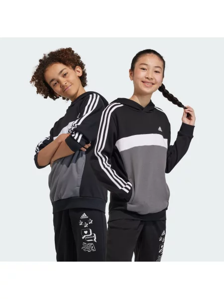 Bluza z kapturem Tiberio Colorblock Fleece Kids biała