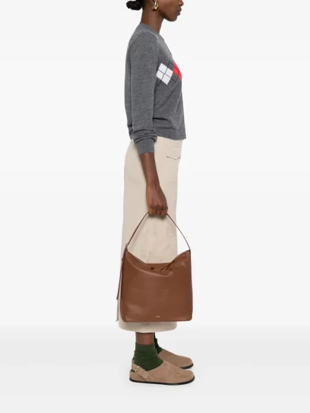 Geanta de piele A.p.c. din piele maro