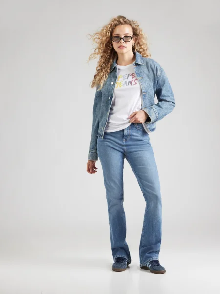Pepe Jeans Tričko modrá / žltá / staroružová biela
