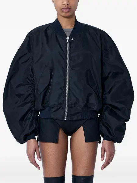 Geacă bomber Rick Owens cu volane negru