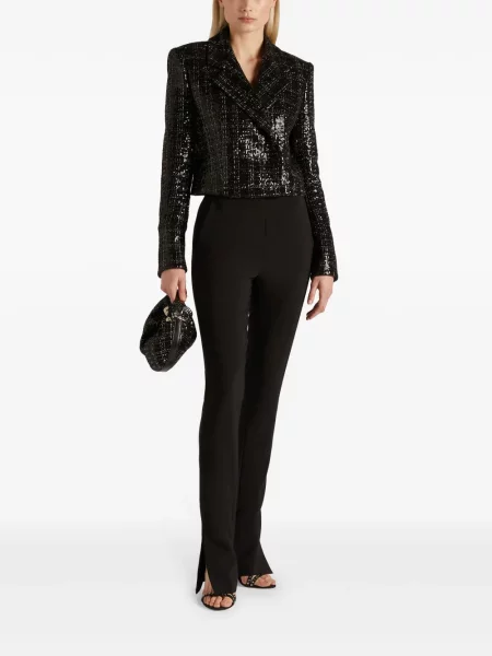 Geacă Genny cu paiete din tweed negru