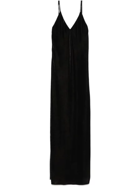 Rochie maxi Blanca Vita de catifea lungă de costum gri