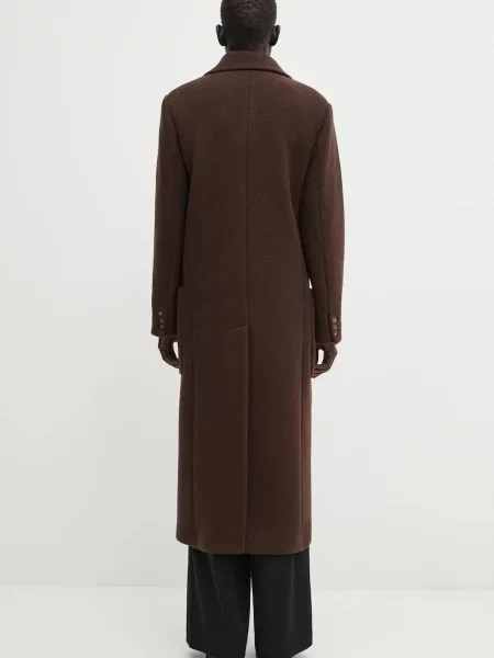 Lacoste palton de lână maro