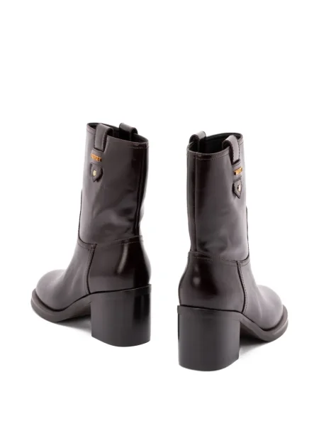 Botine Twinset din piele maro