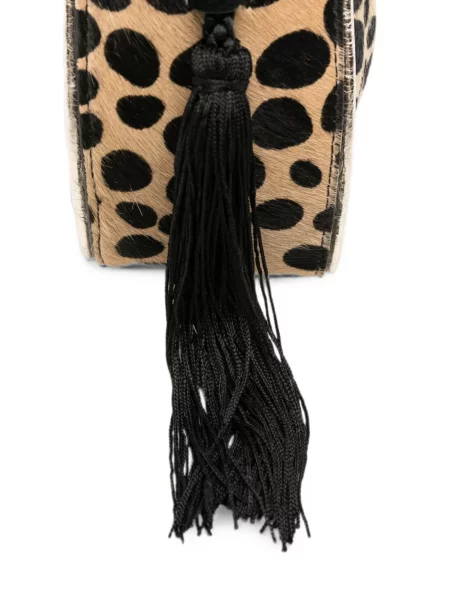 Geantă Forte_forte cu imagine cu model leopard maro