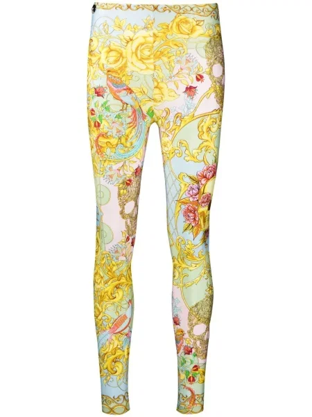 Leggings Philipp Plein cu talie înaltă cu imagine verde