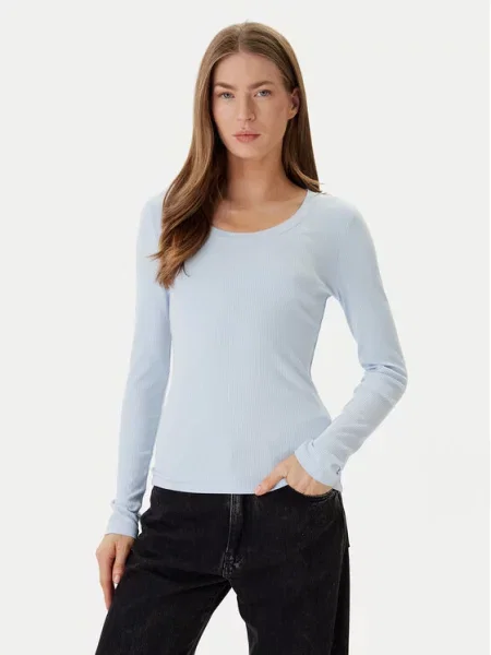 Calvin Klein Bluzka Błękitny niebieska